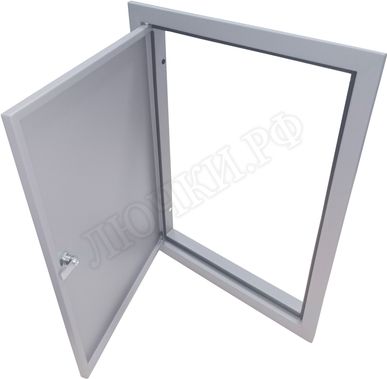Люк сантехнический Элит усиленный 1 мм с замком 200*400, RAL 9003 муар Люк сантехнический Элит усиленный 1 мм с замком 200*400, RAL 9003 муар