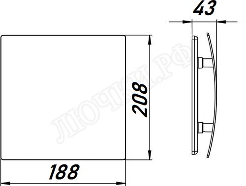 Вытяжной вентилятор Awenta System+, Turbo, 125, KWT125T, PEH125, Хром, пластик Вытяжной вентилятор Awenta System+, Turbo, 125, KWT125T, PEH125, Хром, пластик