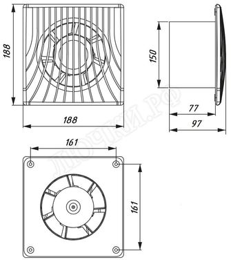 Вентилятор Awenta WA Series, WA150W Вентилятор Awenta WA Series, WA150W